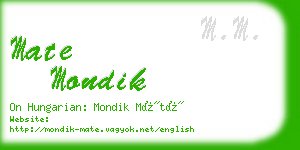 mate mondik business card